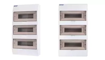 Distribuitor S36 (3x12) montat la suprafață IP40 cu capac de culoare fumurie și terminale N+PE