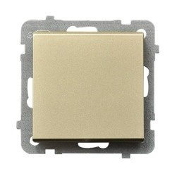 Comutator unipolar șampanie auriu Ospel Sonata lP-1R/m/39