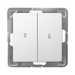 Comutator jaluzele cu blocare mecanică, alb Ospel Impresja lP-7YB / m / 00