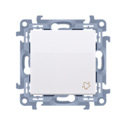 Buton sonerie (modul) 10AX 250V alb Simon 10