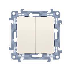Intrerupător dublu (modul) 10AX 250V crem Simon 10
