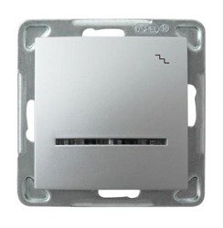 Întrerupător scări cu iluminare albastră argintie Ospel Impresja lP-3YS/m/18