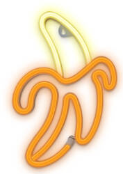 Lampă de perete Neon LED BANAN alb galben Bat + USB FLNE10 T-90825 PLASTROL