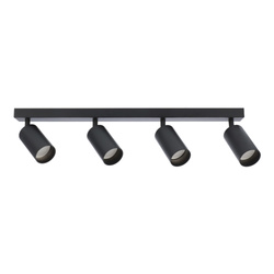 Șină cu spoturi montat la suprafață spot 4xGU10 negru MALGA 4 EDO
