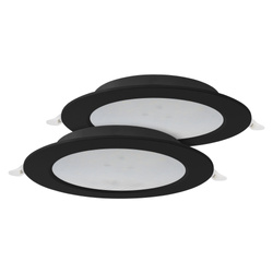 Carcasă LED încorporată AURA PRIZMA set de două 2x12W negru 4200K  | 425.011.012 | HOROZ