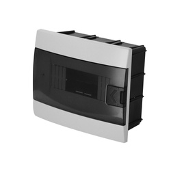 Tablou de distribuție încastrat cu 8 module fum alb HOROZ