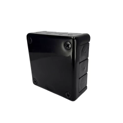 Doză Aparentă 98x98x42mm IP55 12 Intrare Presetupe de cauciuc Neagră VP-41 EDO777928 EDO Technic