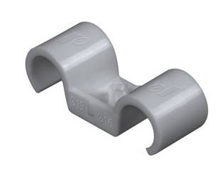 Suport pentru conducte din plastic dublu 25 mm, armat cu PA [OP 30]