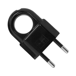 Ștecher plat decapat cu mâner, negru, Elgotech