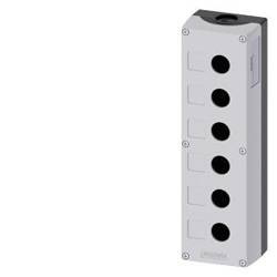 Carcasă casetă 6 găuri 22mm negru/gri M25 IP69k Sirius ACT 3SU1806-0AA00-0AB1 Siemens