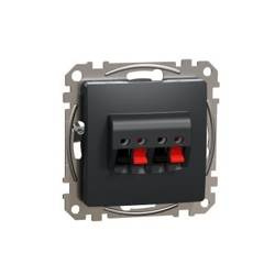 Priză pentru difuzoare 2x antracit IP20 SDD114411 Sedna Design Schneider electric