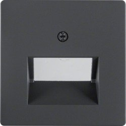 Q. Płytka czołowa do gniazda telefonicznego podwójnego, antracyt Berker