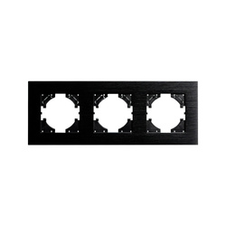 Ramă triplă aluminiu neagră, seria ViP ViPlast