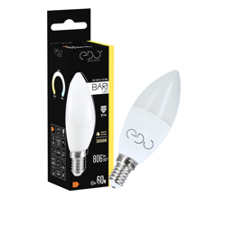 BARI LED 8.5W WW bec cu lumânare, E14, 3000K, 806lm, 220-240V EDO777665 EDO Solutions