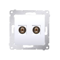 Simon 54 Premium Priză albă pentru difuzor, simplă (modulară) DGL2.01/11