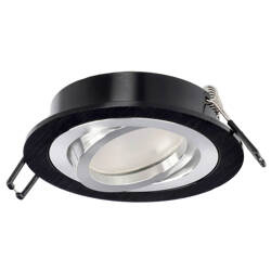 LED CERI 1 OV Negru IP20 rotund negru lustruit rotund încastrat în tavan EDO777141 Edo Solutions