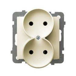 Priză dublă  As GP-2GR/m/27