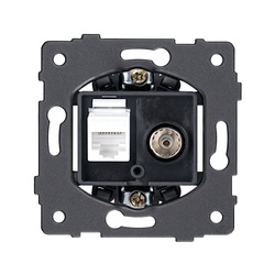 Mecanism priză TV + RJ45, ViPlast