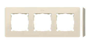 Ramka 3-krotna, Detail original-mono, krem / podstawa krem Simon 82 8200630-031