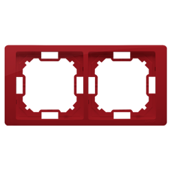 Ramka 2-krotna Neos uniwersalna poziom i pion rubinowy Simon Basic BMRC2/033