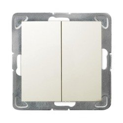 Comutator sfeșnic două părți ecru Ospel Impresja lP-2Y/m/27
