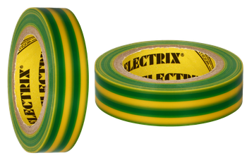 Bandă izolatoare electrică din PVC 15mm x 10m impermeabilă Anticor 211 galben verde
