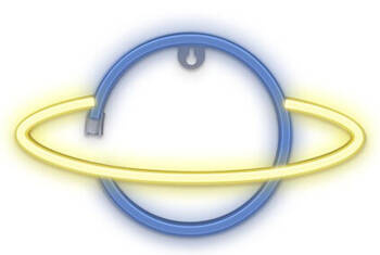 Neon LED lampă de perete SATURN galben albastru Bat + USB FLNE11 T-90840 PLASTROL