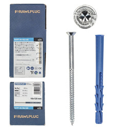 Cheiță pentru cadru cu șurub zincat cu capătul spart R-FF1 10x120 mm Pachet de carton argintiu 25 buc.