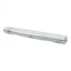 Set corp de iluminat ermetic + 2x tub LED G13 9W 6500K alb rece 900lm 60cm IP65 Eco Light