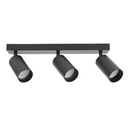 MALGA 3 Black Spot negru, corp de iluminat cu bandă montat la suprafață 3xGU10 negru EDO777349 Edo Solutions