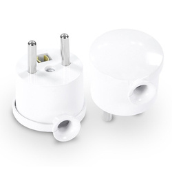 Priză decupată, înclinată "MINI", 2p+Z, 16A, 250V; WT-15 WHITE