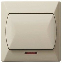 Întrerupător unipolar cu iluminare portocalie Ospel Akcent lP-1AS/01