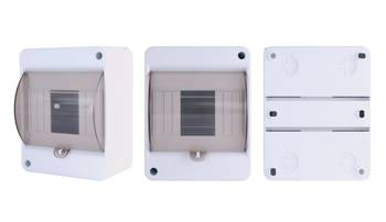 Distribuitor S5 (1x5) montat la suprafață cu capac / fără bloc de borne N+PE IP40