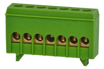 Bandă de protecție 7-mod. 7x16mm2 IP20 verde F-electro