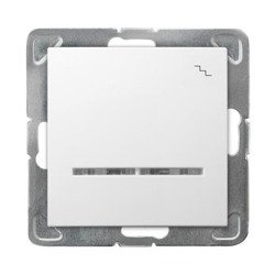 Comutator scară cu iluminare portocalie și albă Ospel Impresja lP-3YS/m/00