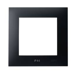 Cadru unic pentru comutatoare IP-44 SZAFIR Negru Ospel