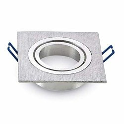 1 x Carcasă pentru spoturi LED GU10, Pătrat, Aluminiu 3606 V-TAC