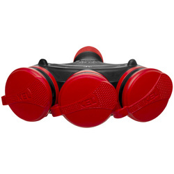 Recipient cu capac ermetic; 3x2p+Z; IP44; EXTREM; SCHUKO; dezizolat; NEGRU ȘI ROȘU