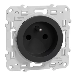 Soclu 2P+Z 16A, terminale automate 4 conectori rapizi pe pol antracit Odace