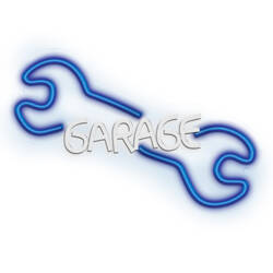Neon PLEXI LED GARAGE lampă de perete albastru alb NNE22 Neolia T-00455 PLASTROL