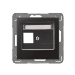 Carcasă simplă de tip keystone cu o singură priză antracit Ospel Impresja GPK-1Y/p/50