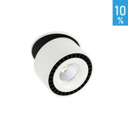 Spot LED încastrat tub reglabil negru alb Italux Sevilla rotund încastrat 3000K SL7560/28W 3000K WH+BL