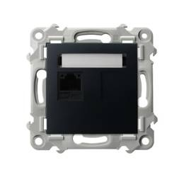 Priză unică pentru calculator, cat. 5e MMC SZAFIR Negru Ospel