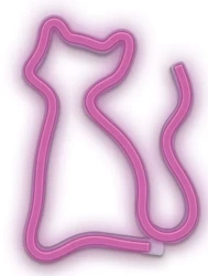 Lampă de perete Neon LED CAT roz Bat + USB FLNEO4 T-90714 PLASTROL