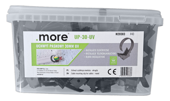 UP-30-UV suport de cablu cu bandă, găleată negru (150) M20383 Eco Light