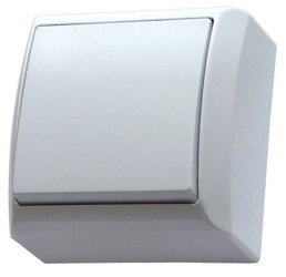 Întrerupător unipolar alb Ospel Bis ŁN-1B/00