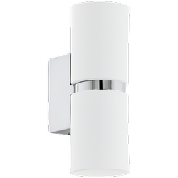 Aplica EGLO PASSA 95368, GU10 2X3.3W, Otel, Alb, Crom