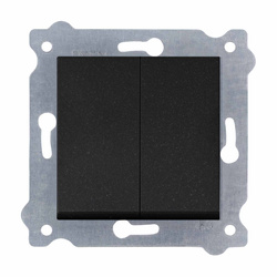 Comutator dublu Negru metalizat 202/14E EXEN