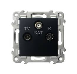 Priză RJV-SAT SZAFIR Black Ospel
