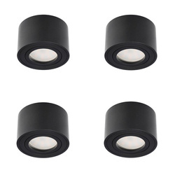 Set 4x ZALDA OV Black IP20 EDO777450 + 4x GARI LED INSERT 4.8W 3000K EDO777639, EDO Solutions8W LED 3000K INSERT EDO